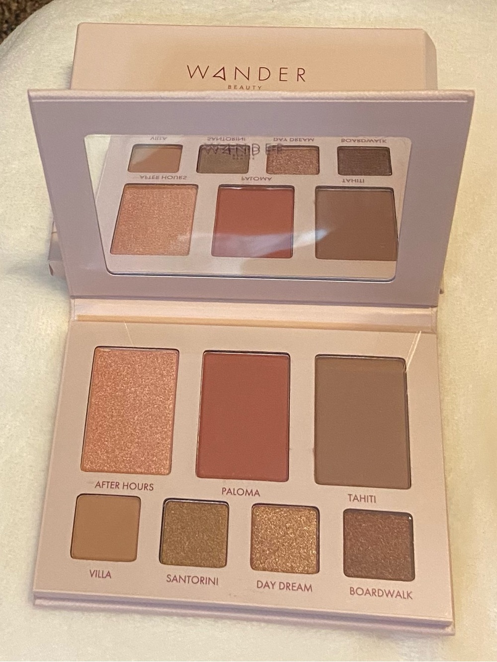 Wander Beauty Eyeshadow & Blush Palette - Rose Gold, Warm Pink, Tan